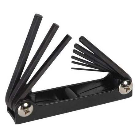 GREENLEE Hex Key Set, 9 Pc. Std. Foldin 0254-11