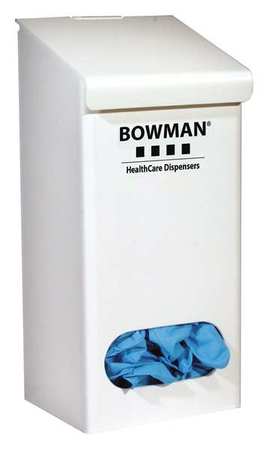 BOWMAN DISPENSERS Glove Box Dispenser, White, Bulk GC-009