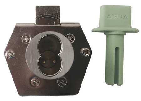 DELTA LOCK Interchangeable Core Drawer Dead Bolt, Coreless, SFIC Key, For Material Thickness 1 1/16 in G DI1125D500BCRV2
