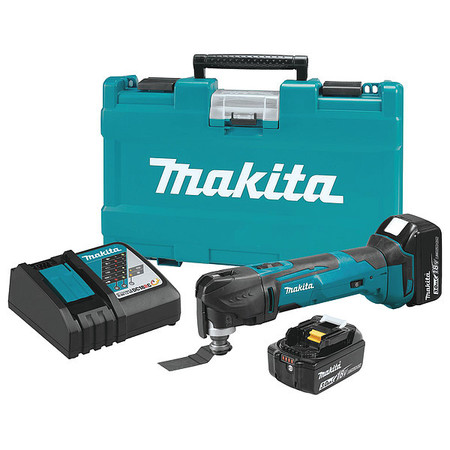 Makita Oscillating Tool Kit, 18V DC, Cordless, 3.2  Degrees Oscillation Angle, LXT Series XMT035
