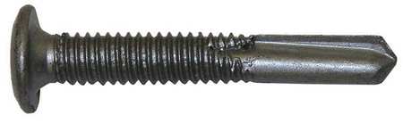VIGIL ANTISLIP Self-Drilling Screw, #12 x 1 1/2 in, Galvanized Steel Wafer Head Phillips Drive 12-215