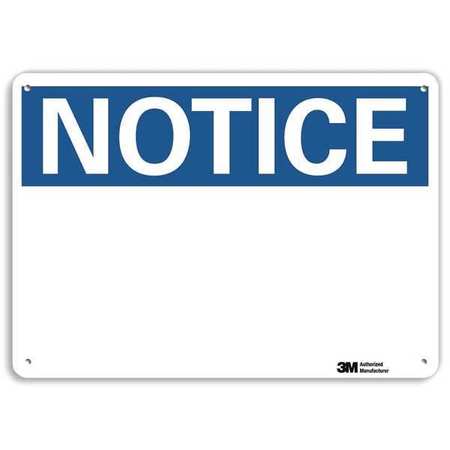 Lyle Notice Sign, 14" W, 10" H, English, Recycled Plastic, White U5-1024-NP_14X10