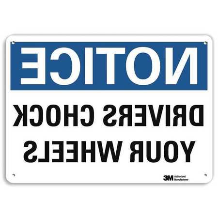 LYLE Notice Sign, 10 in H, 14 in W, Aluminum, Horizontal Rectangle, English, U5-1156-RA_14X10 U5-1156-RA_14X10