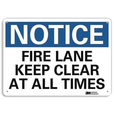 LYLE Notice Sign, 7 in H, 10 in W, Aluminum, Vertical Rectangle, English, U5-1222-RA_10X7 U5-1222-RA_10X7