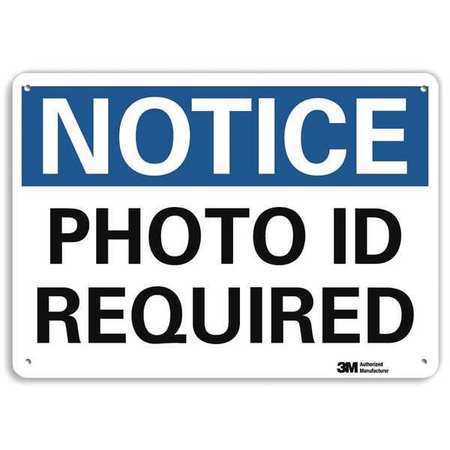 LYLE Notice Sign, 10 in H, 14 in W, Aluminum, Horizontal Rectangle, English, U5-1445-RA_14X10 U5-1445-RA_14X10