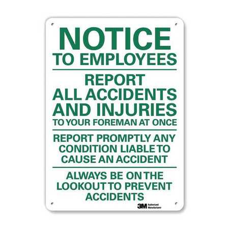 LYLE Safety Sign, 10 in Height, 7 in Width, Plastic, Horizontal Rectangle, English U5-1572-NP_7X10