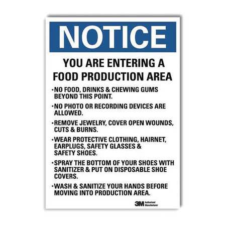 LYLE Notice Sign, ReflecSelfAdhVinyl, 5inWx7inH, U5-1633-RD_5X7 U5-1633-RD_5X7