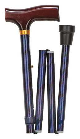 DMI Folding Cane, Standard, 14in H, Blue, Single 502-1325-0100