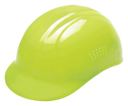 Erb Safety Vented Bump Cap, Front Brim, 4-Point Pinlock Suspension, Fits Hat Size 6 1/2 to 7 3/4, Lime 67
