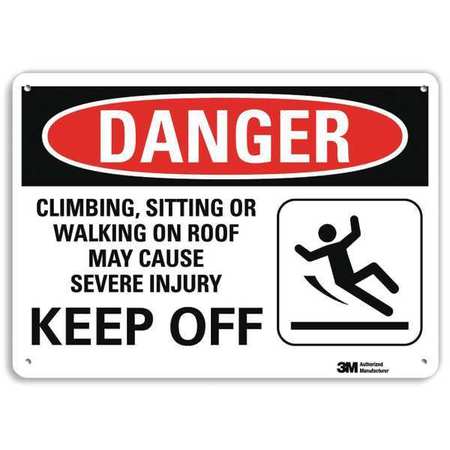 LYLE Danger Sign, 7 in H, 10 in W, Plastic, Vertical Rectangle, English, U3-1179-NP_10X7 U3-1179-NP_10X7