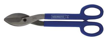 MIDWEST SNIPS Tinners Snip, Straight/Wide Curves, 16 in, Molybdenum Alloy Steel MWT-167B