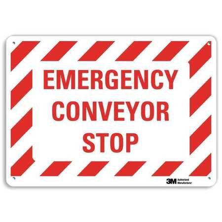 Lyle Safety Sign, 10 in Height, 14 in Width, Aluminum, Horizontal Rectangle, English, U7-1067-RA_14X10 U7-1067-RA_14X10