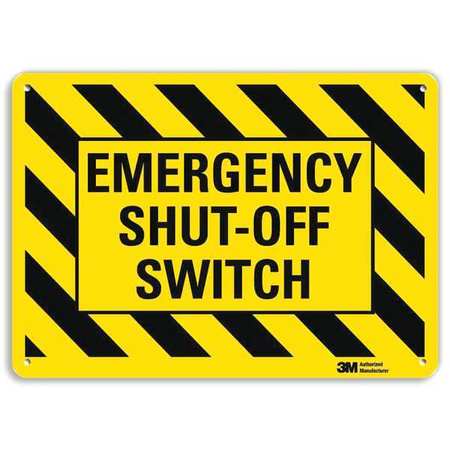 LYLE Shut-Off Sign, 14"W, 10"H, 0.040" Thickness, U7-1138-NA_14x10 U7-1138-NA_14x10