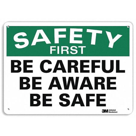 Lyle Safety Sign, 10 in H, 14 in W, Plastic, English, U7-1166-NP_14X10 U7-1166-NP_14X10