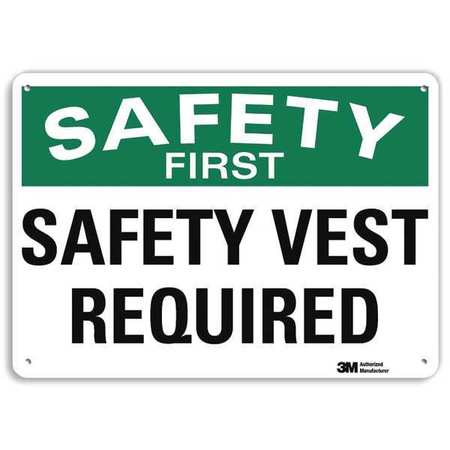 LYLE Safety Sign, 7 in H, 10 in W, Plastic, Vertical Rectangle, English, U7-1247-NP_10X7 U7-1247-NP_10X7
