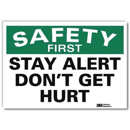 LYLE Safety Decal, 5 in H, 7 in W, Reflective Sheeting, English, U7-1250-RD_7X5 U7-1250-RD_7X5