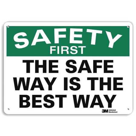 LYLE Safety Sign, 10 in Height, 14 in Width, Aluminum, Horizontal Rectangle, English, U7-1252-RA_14X10 U7-1252-RA_14X10