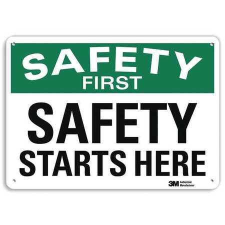 LYLE Safety Sign, 10 in Height, 14 in Width, Aluminum, Horizontal Rectangle, English, U7-1246-RA_14X10 U7-1246-RA_14X10