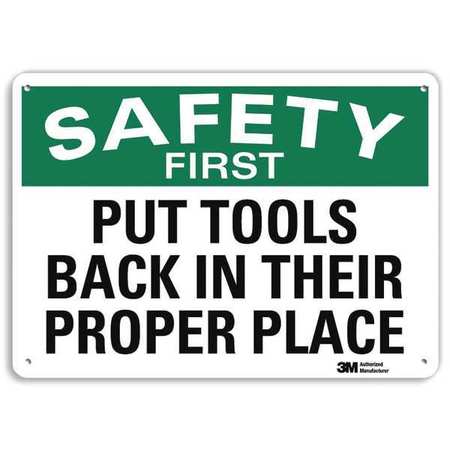 LYLE Safety Sign, 10 in H, 14 in W, Plastic, English, U7-1228-NP_14X10 U7-1228-NP_14X10