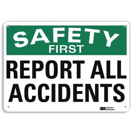 LYLE Safety Sign, 10 in Height, 14 in Width, Aluminum, Horizontal Rectangle, English, U7-1231-RA_14X10 U7-1231-RA_14X10