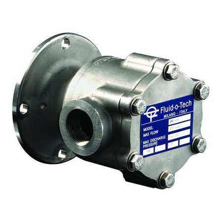 FLUID-O-TECH Rotary Vane Pump, Stainless Steel, 9.9 gpm LO1800CN0NV0000