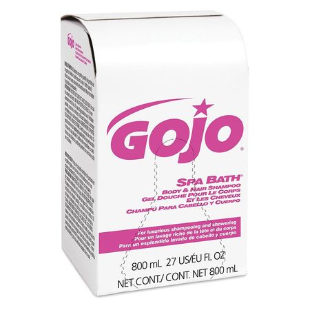 Gojo SPA BATH Body & Hair Shampoo, 800mL Bag-in-Box Refill, PK12 9152-12