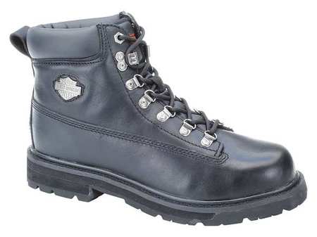 HARLEY-DAVIDSON Size 12 Men's 6 in Work Boot Steel Work Boot, Black D91144