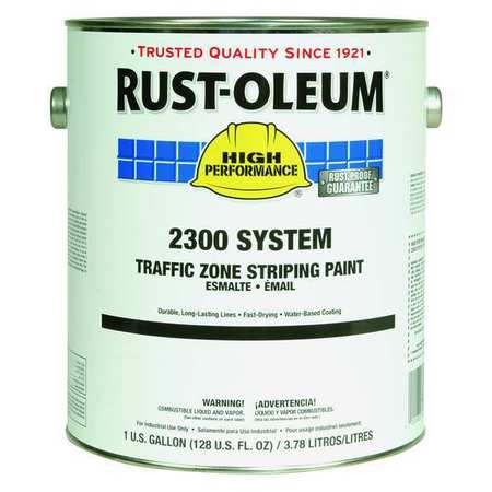 Rust-Oleum Traffic Zone Striping Paint, 1 gal., Traffic White, Water -Based 283903