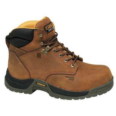 CAROLINA SHOE Wrk Boots, Mens, 10, D, Textured, 6inH, Brn, PR CA5520