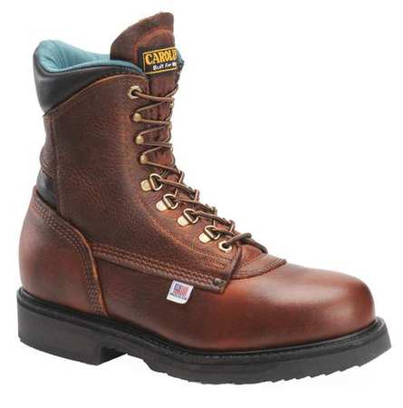 CAROLINA SHOE Size 10 Men's 8 in Work Boot Steel Work Boot, Brown 1809