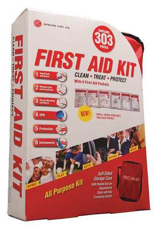 ZORO SELECT Bulk First Aid kit, Nylon, 30 Person 9999-2303