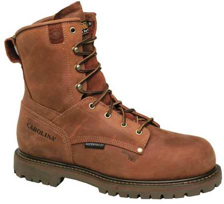 Carolina Shoe Wrk Boots, Mens, 9, E, Lace Up, 8inH, Brown, PR CA9528