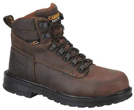 CAROLINA SHOE Size 12 Men's 6 in Work Boot Steel Work Boot, Brown CA9599