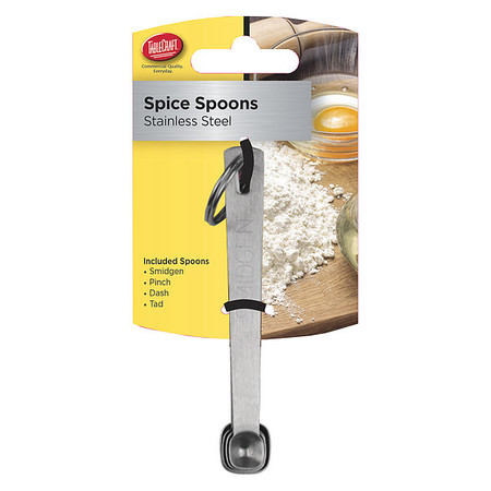 TABLECRAFT Spice Spoon Set, Tad, Dash, Pinch, Smi, 4PCS H723