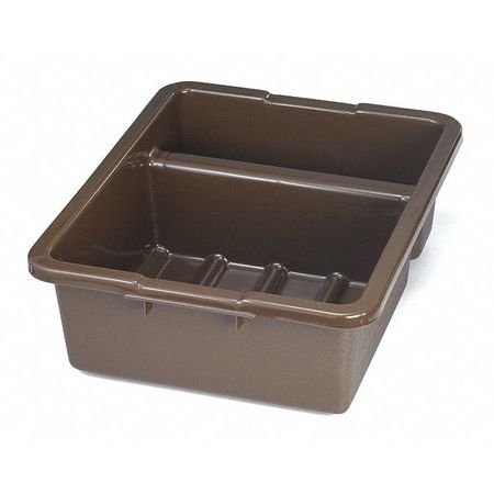 TABLECRAFT Hd Div Bus Tub/Tote Box, 22"X16"X7, Brn 1547BR