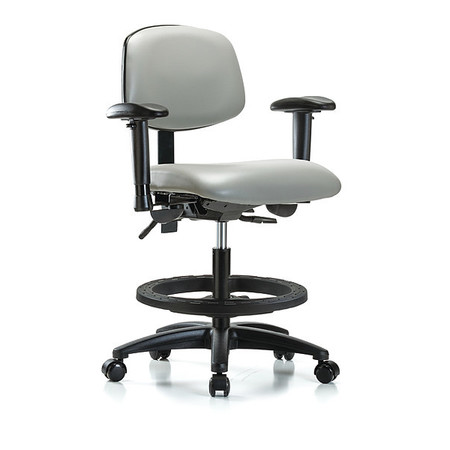 Blue Ridge Ergonomics Chair, Vin, Med Bench, Tilt AA BF Cast, Dov BR-VMBCH-RG-T1-A1-BF-RC-8567