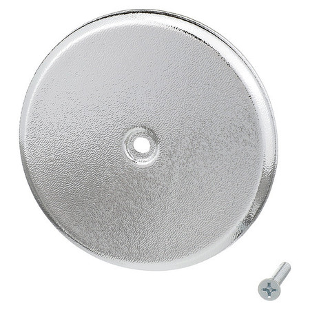 OATEY 5 " Dia., Plastic, Chrome Finish, High Impact, Cover Plate 34406