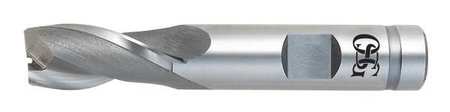 HSS End Mill,3/8in.dia.,9/16in.Cut L