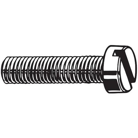 Zoro Select M3-0.50 x 40 mm Slotted Cheese Machine Screw, Zinc Plated Steel, 100 PK M24520.030.0040