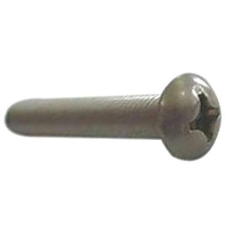 Zoro Select #6-32 x 3/4 in Phillips Round Machine Screw, Plain 18-8 Stainless Steel, 100 PK U51211.013.0075