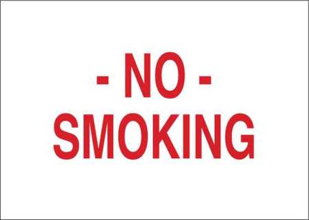 Condor No Smoking Sign, 7" H, 10" W, Plastic, English, 35GA21 35GA21