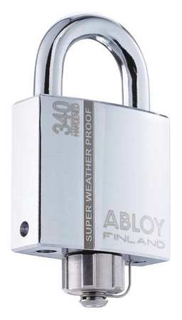 ABLOY Padlock, Keyed Different, Standard Shackle, Rectangular Brass Body, Hardened Steel Shackle PLM340/25B-KD