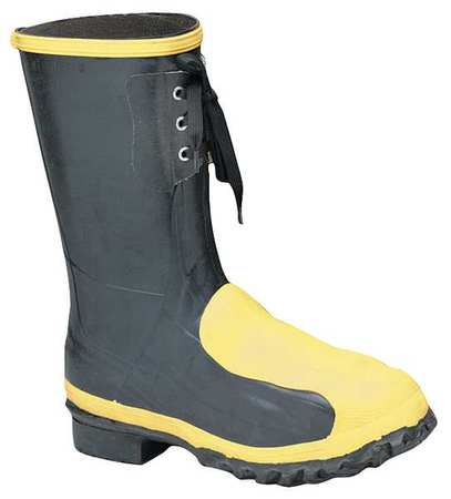 LACROSSE Size 11 Men's Steel Rubber Boot, Black 228040