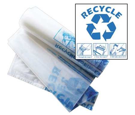 Clearstream Recycling Recycle Bag 40x46, Clear with Blue, PK100 CS-CRP