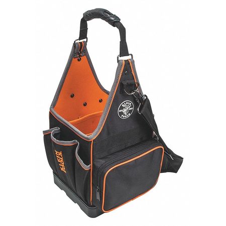 KLEIN TOOLS Tool Tote, Black, 1680d Ballistic Material, 20 Pockets 554158-14