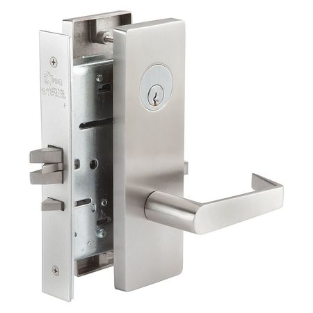 ZORO SELECT Mortise Lockset, Lever, MR, MR Escutcheon, Privacy, Mech. MR176PJEW630RHCLDSCC