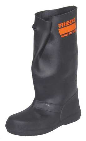 Treds Overboots Overboots, L, Pull On, 17in H, Blk, PR 17852