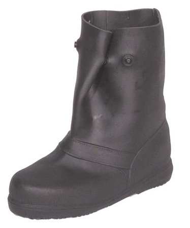 Treds Overboots Overboots, L, Pull On, 12in H, Blk, PR 14852