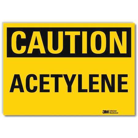 LYLE Caution Sign, 10 in H, 14 in W, Horizontal Rectangle, English, U4-1040-RD_14X10 U4-1040-RD_14X10