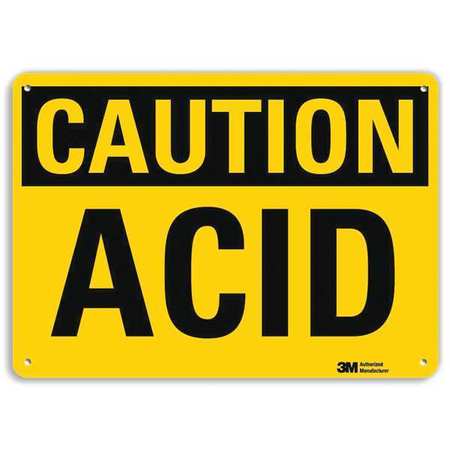 LYLE Caution Sign, 10 in H, 14 in W, Horizontal Rectangle, English, U4-1041-RA_14X10 U4-1041-RA_14X10